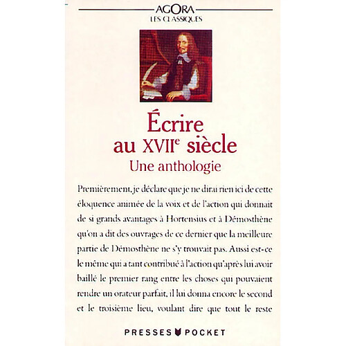 Ecrire au XVIIe siècle : anthologie · Occasion