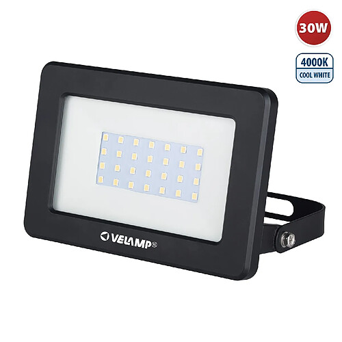 VELAMP PADLIGHT5, projecteur LED SMD 30W IP65, noir 4000K