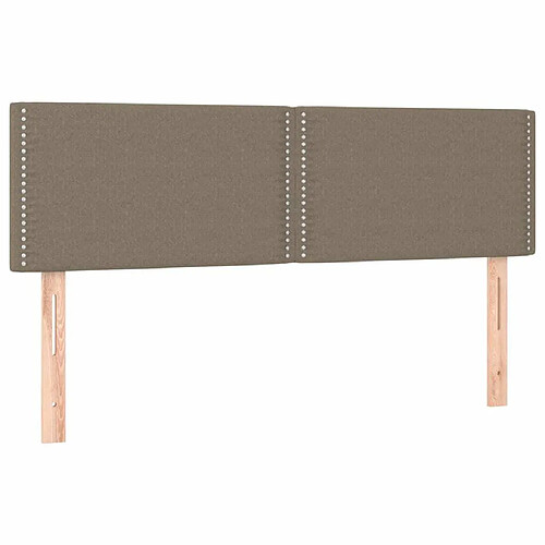 Maison Chic Lot de 2 Têtes de lit design pour chambre - Décoration de lit Taupe 72x5x78/88 cm Tissu -MN83066