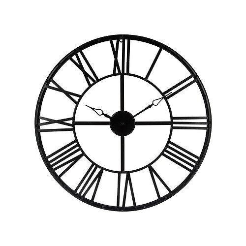 Atmosphera, Createur D'Interieur Horloge en métal 70 cm Edena - noir - Atmosphera