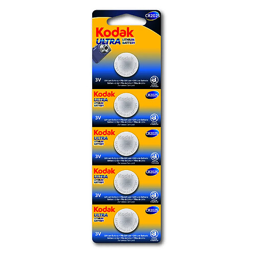 KODAK - Pile - Ultra Lithium - CR 2025 - pack de 5 - Multicolore