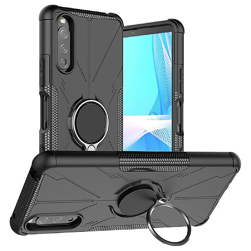 Coque en TPU anti-chocs avec béquille pour votre Sony Xperia 10 III 5G/10 III Lite - noir