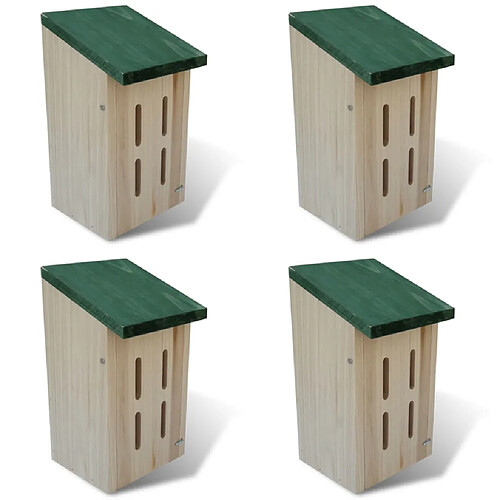 vidaXL Set de 4 maisons pour paillons 14 x 15 x 22 cm