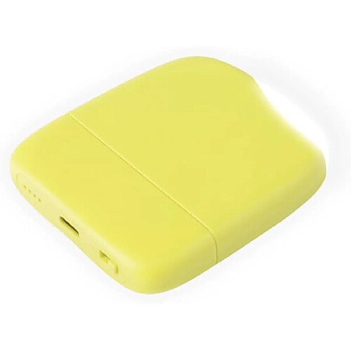 SANAG - Ice-Powerbank - Batterie Externe 5000 Mah Avec Lumière Tactile Intégrée Adaptée À Tous Les Smartphone Iphone,Samsung,Huawei,Xiaomi,Lg,Tablette En Plastique Recyclé Certifié Grs - Jaune