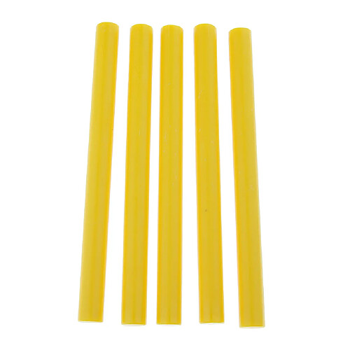 5pcs rondes de cachetage de bâton de cire de cachet colle de timbre pour outils de noce jaune