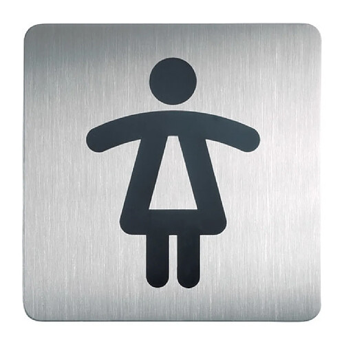 Plaque carrée pictogramme """"toilettes dames"""" Durable