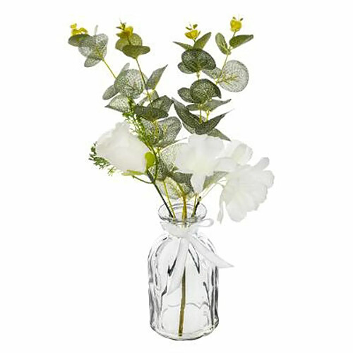 Composition Florale & Vase Eucalyptus 39cm Vert