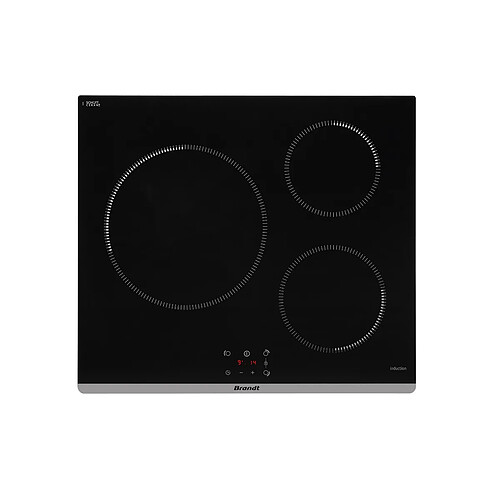 Table de cuisson à induction 60cm 3 foyers 7200w - BPI6364B - BRANDT