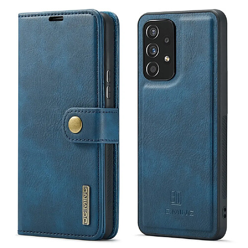 Etui en PU DG.MING magnétique avec support bleu pour votre Samsung Galaxy A53 5G