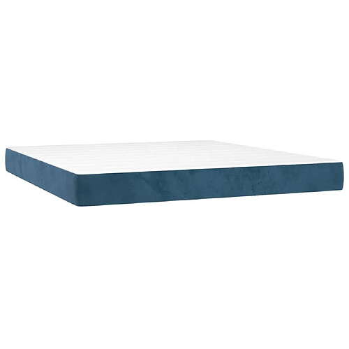 Maison Chic Matelas de lit à ressorts ensachés, Matelas doux Bleu foncé 160x200x20 cm -GKD54950