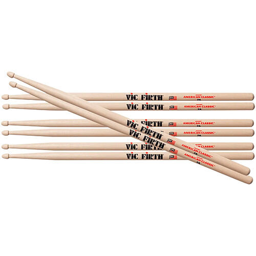 Pack 4 paires 7A Hickory Vic Firth