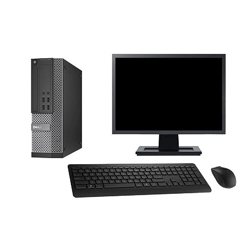 PC DELL 7020 SFF Ecran 19" Intel G3220 RAM 4Go Disque Dur 120 Go SSD Wifi W7 · Occasion