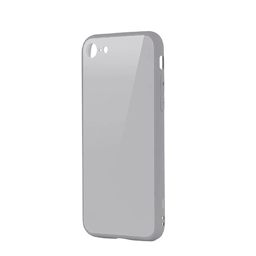 WE Coque de protection GLASS APPLE IPHONE 7/8/SE 2020 Gris: Effet vernis contour mat anti-chocs anti-rayures - rigide