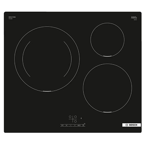 Table de cuisson à induction 60cm 3 feux noir - PIJ611BB5E - BOSCH