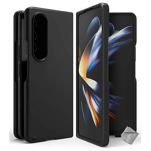 Htdmobiles Coque rigide fine avant et arrière pour Samsung Galaxy Z Fold 4 5G - NOIR