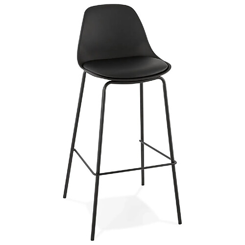 Alterego Tabouret de bar 'COOKIE' noir style industriel