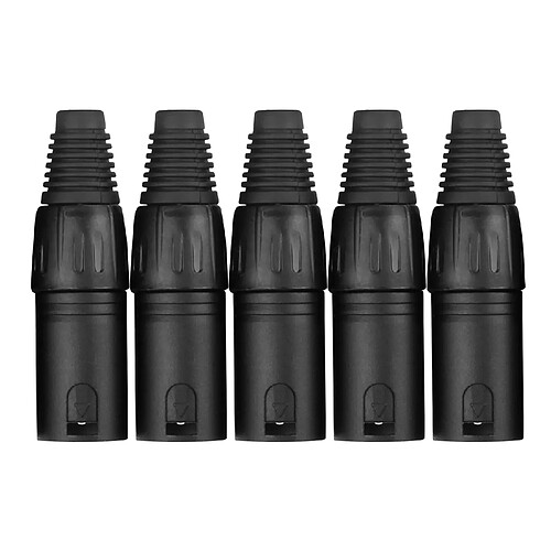 Pronomic XFPLUG noir XLR mâle - 5 pièces