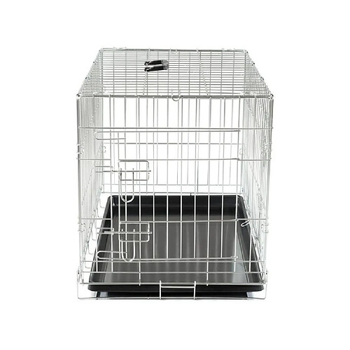 VADIGRAN Cage métallique pliable Classic - 76 x 48 x 55 cm - Argent - Pour chien