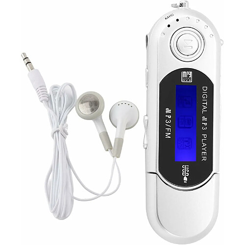 Vendos85 Lecteur MP3 32 Go Compact et Portable blanc