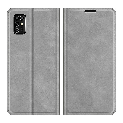 Etui en PU Toucher cutané auto-absorbé avec support gris pour votre ZTE Blade V2020 Smart