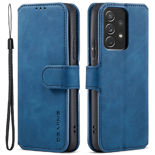 Etui en PU DG.MING style rétro avec support bleu pour votre Samsung Galaxy A53 5G