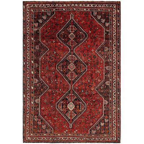 Vidal Tapis de laine 310x214 rouge Ghashghai