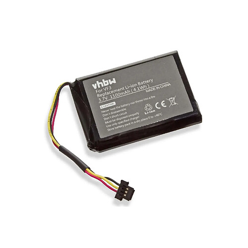 Vhbw Batterie Li-Ion 1100mAh pour GPS TOMTOM TOM TOM Pro 4000, 4EG0.001.08, remplace les modèles de batteries R2 R 2, FMB0829021142