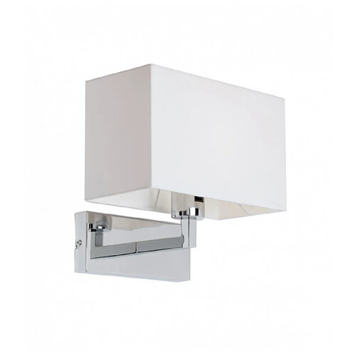 Endon Applique Piccolo, chrome, avec abat-jour blanc