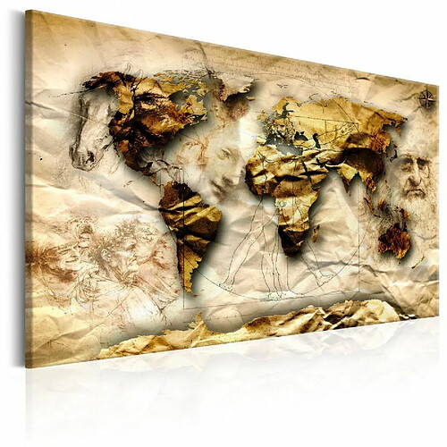 Paris Prix Tableau Imprimé Map : Leonardo Da Vinci Inspiration 60 x 90 cm