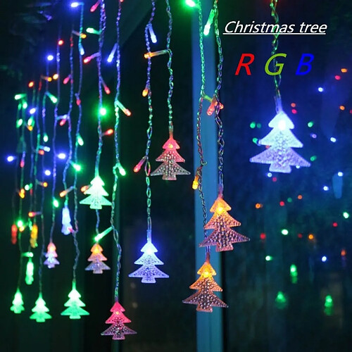 Wewoo Guirlande LED 3.5 M 96 Leds Rideau Arbre De Noël Icicle Lumineuse Fée Lights Christmas Nouvel An Lumières Décoration Fête Mariage, Puissance :: 110V US Plug (Bleu)