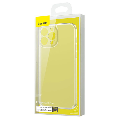 coque de protection baseus en verre depoli pour iphone 13 pro max transparent (arws000202)