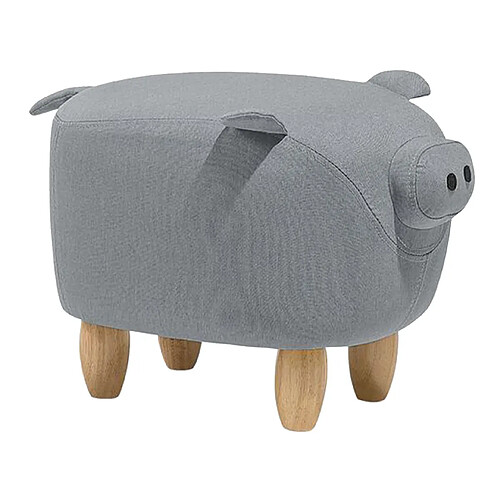 Beliani Repose-pied PIGGY Gris clair