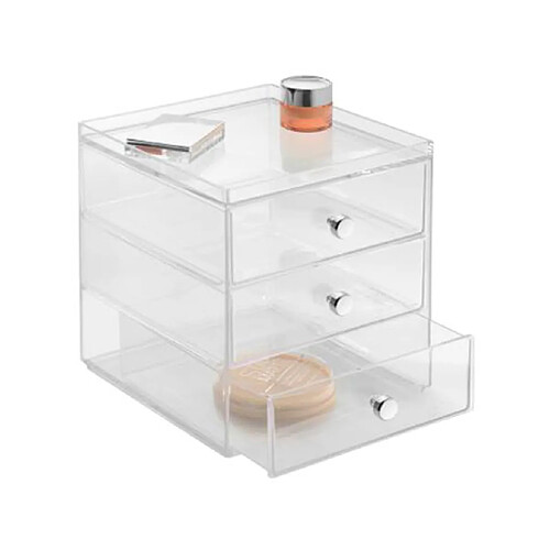 InterDesign Boite de rangement pour cosmétiques 3 tiroirs