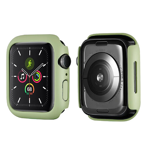 Coque en TPU de bord caoutchouté vert clair pour votre Apple Watch Series 7 45mm