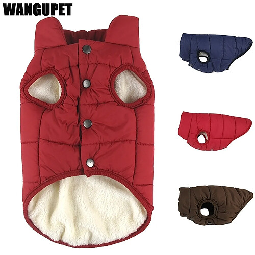 Wewoo Manteau d'hiver pour animaux de compagnie Vêtements chiens de chien chaudTaille XL Rouge