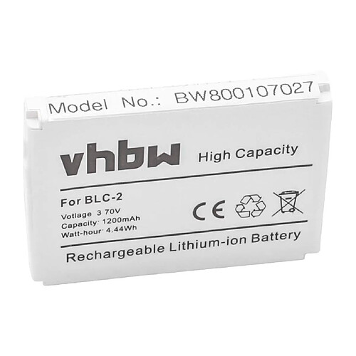 vhbw batterie remplace Nokia BLC-1, BLC-2 pour smartphone (1200mAh, 3,7V, Li-Ion)