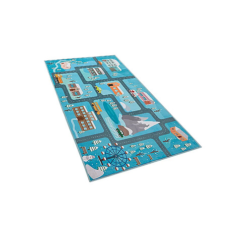 Beliani Tapis pour enfant bleu 150 x 80 cm KIGI