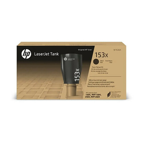 Kit de recharge de toner noir Authentique- HP - HP 153X - Pour LaserJet Tank (W1530X)