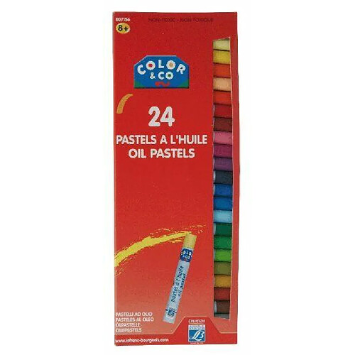 Lefranc Et Bourgeois - 807156 - Assortiment de 24 Pastels à L'Huile 8mm