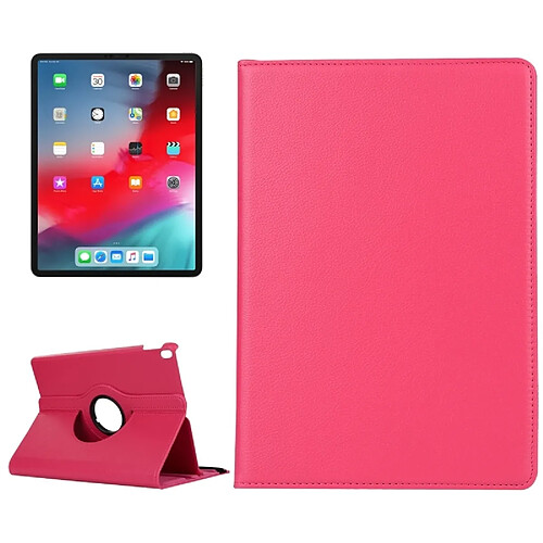 Wewoo Housse Étui Coque en cuir à rotation horizontale à 360 degrés avec texture Litchi pour iPad Pro 11 pouces 2018 H support Magenta