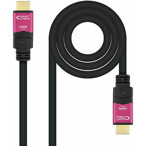 Câble Hdmi V2.0 4K@60Hz 18Gbps Nanocable A/M-A/M 20 M Noir