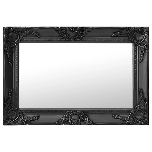 vidaXL Miroir mural style baroque 60x40 cm noir