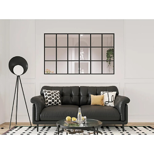 Vente-Unique Verrière style orangerie en aluminium thermolaqué - 180x105 cm - Noir - ORANSA