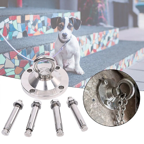 Tige pivotante pour chien Tie Out Stake Anchor Duty Rust Proof Yard tient Yard Camping Outdoor - argent