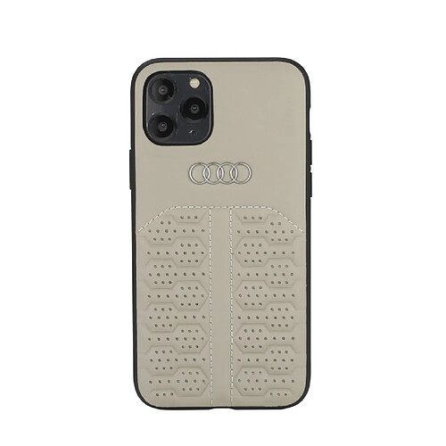 Audi Etui pour iPhone 12 Mini - Beige Coque pour A6 Série cuir véritable