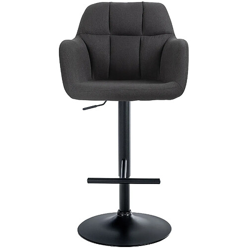 Non Tabouret de bar Natoma tissu noir