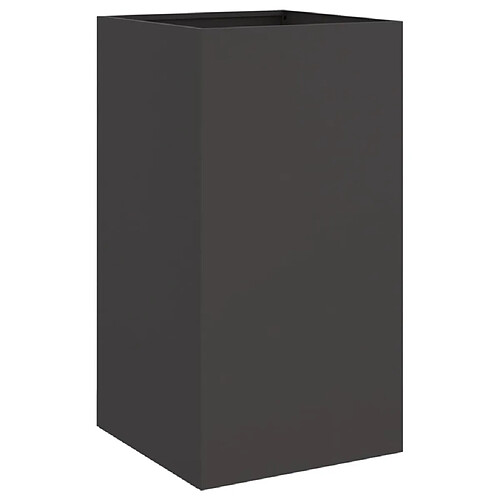 Maison Chic Jardinière,Bac à fleurs - pot de fleur noir 42x38x75 cm acier laminé à froid -GKD19481