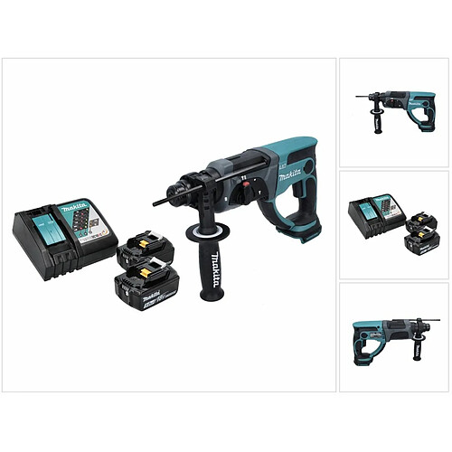 Makita DHR 202 RT Perforateur sans fil 18 V 2,0 J SDS Plus + 2x Batteries 5,0 Ah + Chargeur