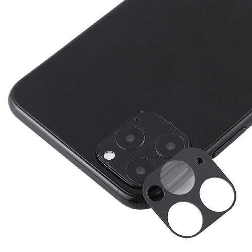 Wewoo Film de verre trempé de protection pour objectif de caméra arrière iPhone 11 Pro Max TPE noir