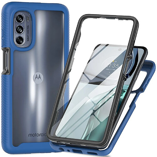 Coque en TPU anti-chute pour votre Motorola Moto G62 5G - bleu foncé